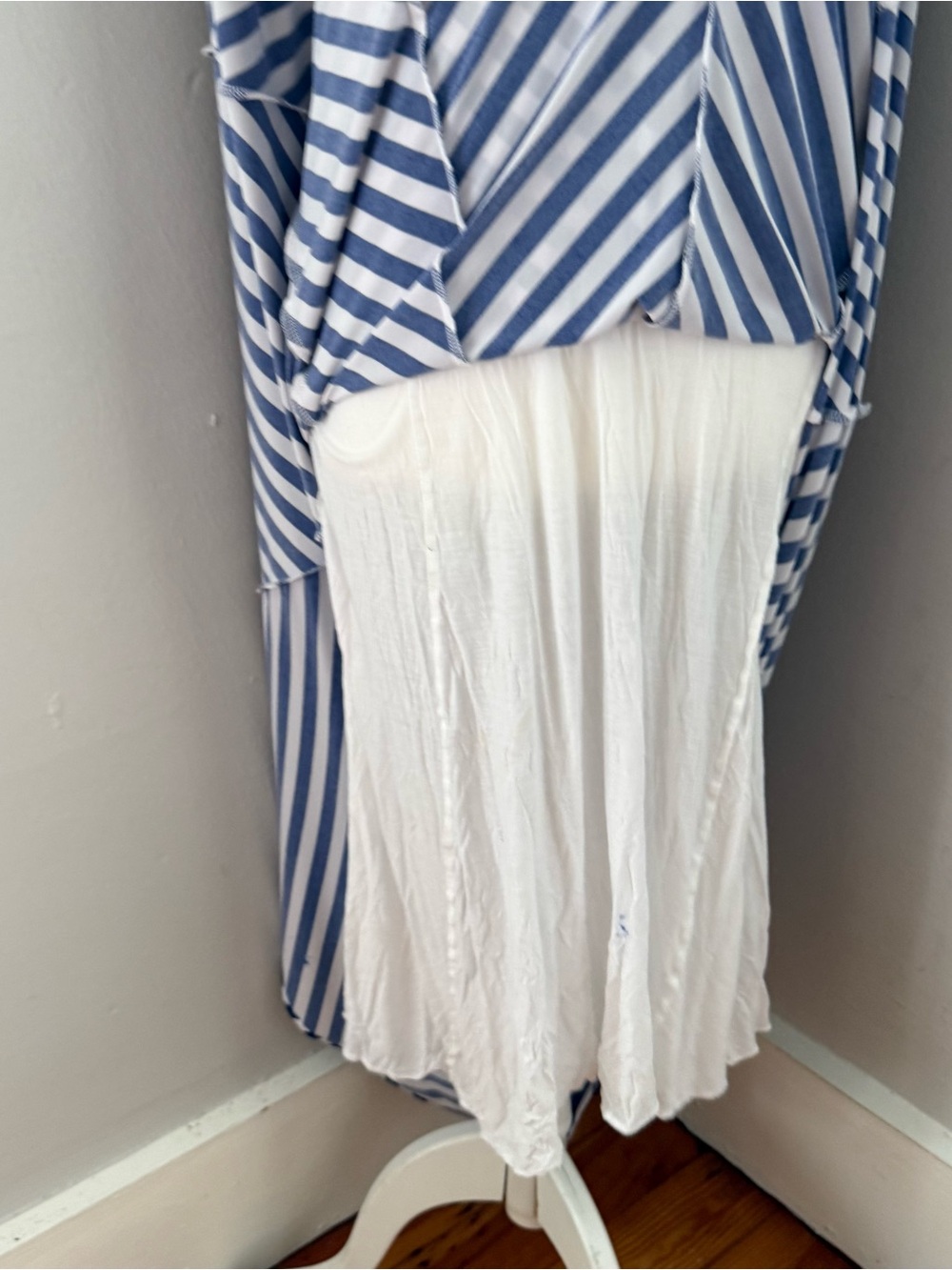 Polo Ralph Lauren Flattering Striped Maxi Dress Blue White Large - Picture 6 of 13